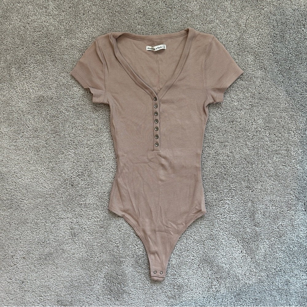 Tan Henley Bodysuit